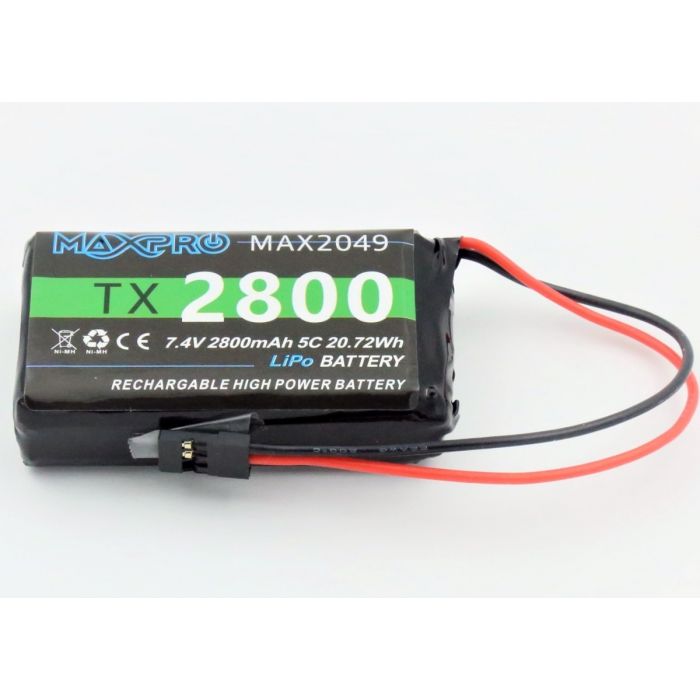 MaxPro LiPo Tx Akku 7.4V 2800mAh mit Balancer