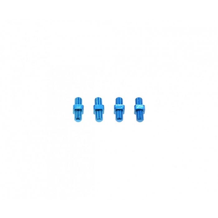 3x10mm Alum. Turnbuckle Shaft (4) Blue