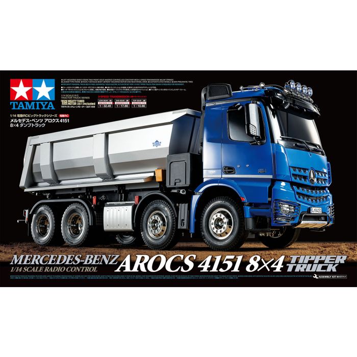 Tamiya, 56366 1/14 R/C Mercedes-Benz Arocs 4151 8x4 Tipper Truck