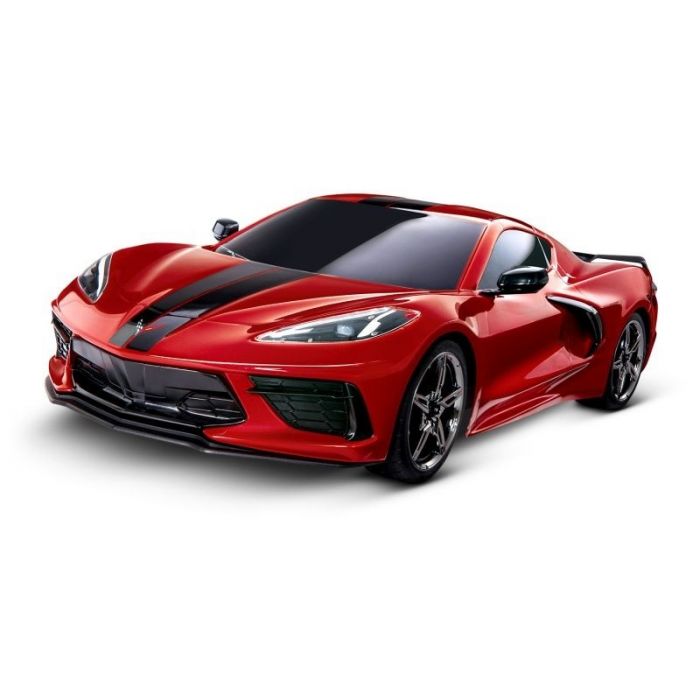 TRAXXAS 4Tec 3.0 Corvette C8 rood RTR zonder Accu/Lader