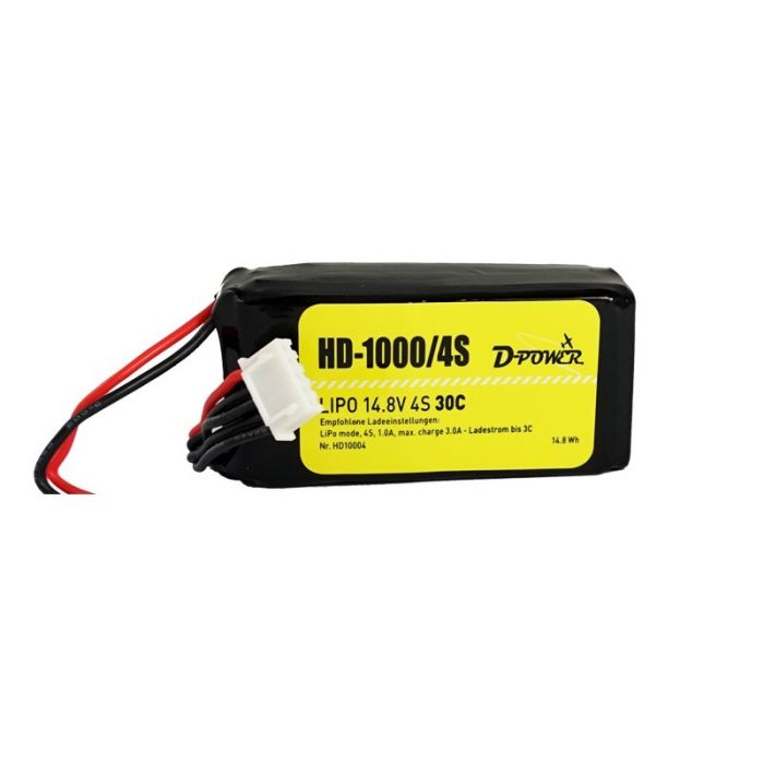 D-Power HD-1000 4S Lipo (14,8V) 30C - mit BEC Stecker