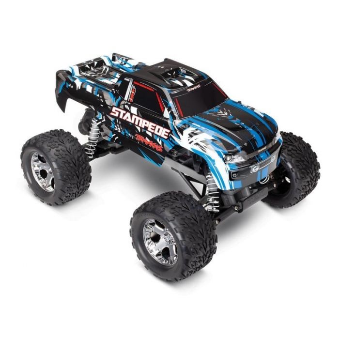 TRAXXAS Stampede blau-X RTR +12V-Lader+Akku