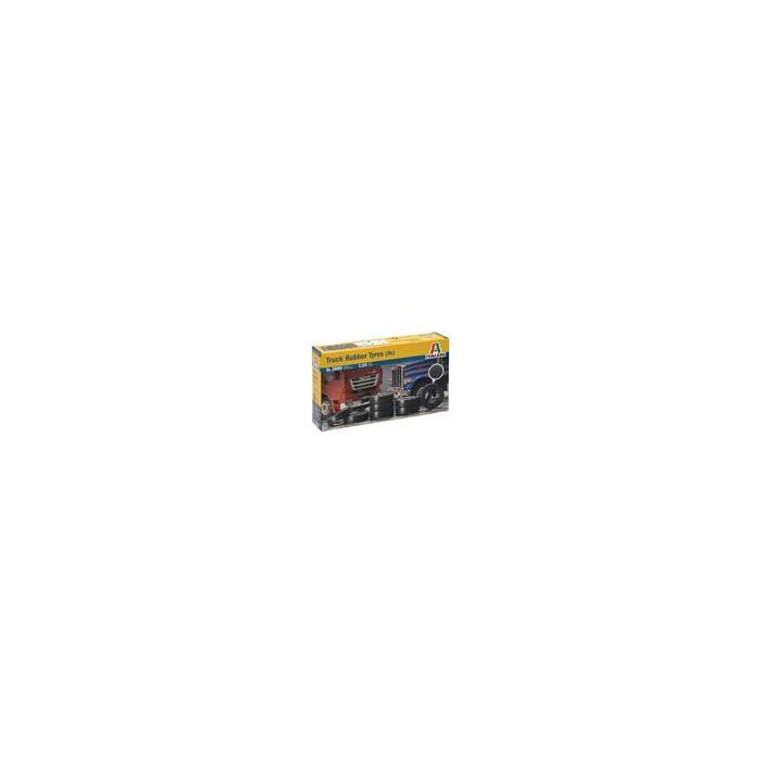 TRUCK RUBBER TYRES (8X) 1:24