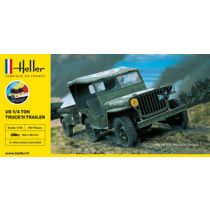 Heller: STARTER KIT US 1/4 Ton Truck 'n Trailer 