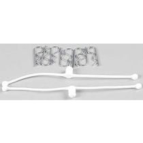 Body Klip retainers, White (2)