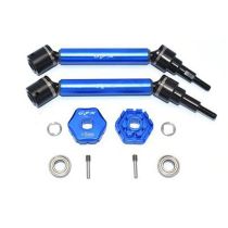 HD STEEL+ALU F/R ADJ CVD DRIVE SHAFT+HEX ADAPTER (+2MM) (10)