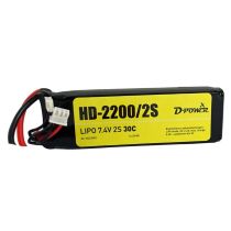 D-Power HD-2200 2S Lipo (7,4V) 30C - XT-60 Stecker