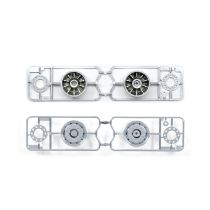 1:14 Trailer Wheels 30mm Hex(2)Flat Chro