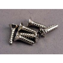 TRX3176, Screws, 3x10mm countersunk self-tapping (6)