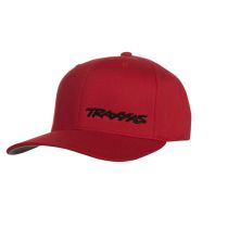 Flex Cap rood/logo zwart, ronde klep L/XL