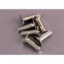 Screws, 4x12mm countersunk machine (100-degree) (6)