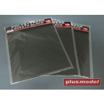 Plus model: Polystyreen platen zwart 0.5 groot