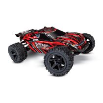 TRAXXAS RUSTLER 4X4 Rood RTR +12V-LADER+ACCU 1/10 4WD STADIUM TRUCK BRUSHED