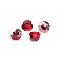 Stopmoer aluminium 5mm met flens getand rood (4)