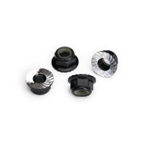 Kragen-Stoppmutter 5mm Alu verzahnt (4) schwarz