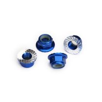 Stopmoer aluminium 5mm met flens getand blauw (4)