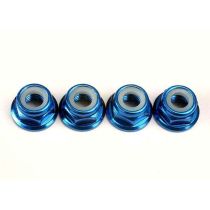 Stopmoer met flens aluminium blauw 5mm (4)