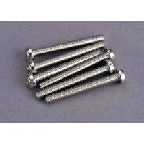 TRX2569, Screws, 3x25mm roundhead machine (6)