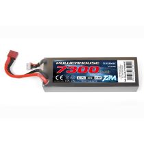 Lipo 2S, 7,2 volt, 7300mAh, 60C