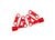 Wishbone 6061-T6 aluminum front top l/r red
