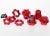 TRX5353R, WHEEL HUBS, SPLINED, 17MM (RED