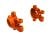Stuurhendel 6061-T6 aluminium oranje l/r