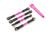 L/R draadstangenset aluminium roze v69 & h82mm