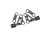 Wishbone 6061-T6 aluminum front top l/r gray