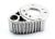 Motorsteun aluminium chroom geribbeld