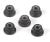 4mm Alum. Flanged Lock Nut Bla.Anod.(5)