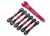 L/R toespoor- en camberstangenset aluminium rood (6)