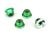 M4 moeren 4mm aluminium met gekartelde flens groen (4)