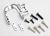 Motorhouder aluminium zilver