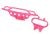 Bumper met houder aan de voorkant roze