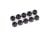 M4 moeren 4mm aluminium zwart (10)