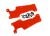 Draagarmkap rood voorzijde l/r met schroeven