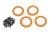 TRX8169A, Beadlock Ringen Oranje (1,9') Alu (4) + Schroeven