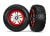 SCT banden op 2.2/3.0 velgen chroom/rood 14mm (2)