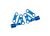 Wishbone 6061-T6 Alu front upper l/r blue