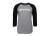 SLVR Raglan shirt met lange mouwen grijs/zwart L