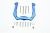 ALUMINUM ADJUSTABLE FRONT DAMPER MOUNT-15PC SET blue