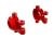 Steering lever 6061-T6 aluminum red l/r