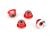 M4 moeren 4mm aluminium met gekartelde flens rood (4)