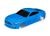 Ford Mustang blauwe carrosserie met sticker