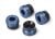 Doppen aluminium blauw voor scharnierkogel (4)