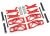 Wishbone set rood met trekstangen, steekassen, veren