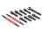 Toespoorstangen 7075-T6 aluminium rood 144mm met kogelhulzen