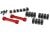 Wishbone houder aluminium rood met inzetstukken v/h