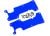 Draagarmkap blauw achter l/r met schroeven
