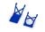 skid plates front/rear blue
